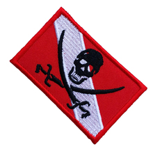 Scuba Diving Diver Pirate Flag Sew Iron On Patch for Backpack Bag Vest Scrapbook Embroidered Dive Flag Patch Souvenir 2024 - buy cheap