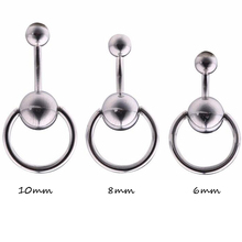 1Piece Free shipping Screw Belly Ring Curved Banana Navel Bell Button Ring 14G Hoop Ring Body Piercing Jewelry 2024 - buy cheap