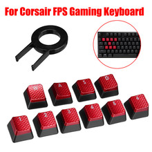 10Pcs Cool Red Backlit Key Caps Keycap for Corsair FPS Gaming Keyboard MX Key cskwin 2015 Mechanical Gaming Keyboard 2024 - buy cheap