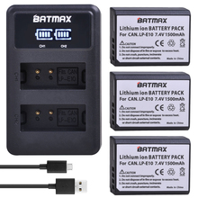 Batmax 3Pc LP-E10 LP E10 LPE10 Battery +LED USB Dual Charger for Canon EOS 1100D 1200D 1300D Kiss X50 X70 X80 Rebel T3 T5 T6 2024 - buy cheap