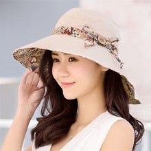 Chapéu de sol reversível upf50, chapéu de praia elegante para mulheres, com aba larga, dobrável, para viagens e férias 2024 - compre barato
