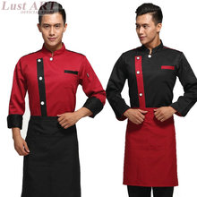 Nueva chaqueta de chef de servicio de alimentos de diseño uniforme de chef de hotel de cocina ropa de chef de restaurante de moda informal AA011 2024 - compra barato