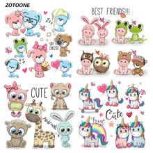 ZOTOONE-Parches de transferencia de hierro para ropa, juego de dibujos animados bonitos, apliques de cuentas, camiseta, decoración, regalo para niños 2024 - compra barato