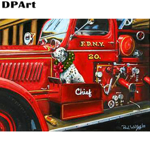 Diamond Painting Full Square/Round Drill Red Truck 5D Daimond Painting Embroidery Cross Stitch Mosaic Rhinestone Picture Y220 2024 - buy cheap