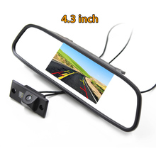 4.3 Inch Car Parking Assistance Mirror Monitor with Backup Car Rear View Reverse Camera for Volkswagen Passat 2011 2013 2015 2024 - buy cheap