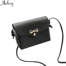 Aelicy 2019 Women Fashion  Solid Cover Bow Crossbody Shoulder Bag Ladies Tote Handbag Messenger Bags High Quality Leather Girls 2024 - buy cheap