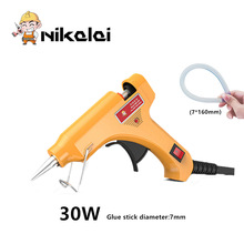 30W Hot Melt Glue Gun with 1pc 7mm*160mm Glue Stick Industrial Mini Guns Thermo repair Electric Heat Temperature Home diy Tool 2024 - buy cheap