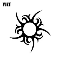 Yjzt adesivo de carro decalque de vinil 14cm * 14.3cm, cavidade radiante de sol rústico misterioso e interessante, preto/prata embutido 2024 - compre barato