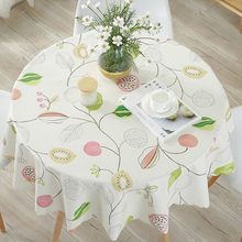 Simple Style Plant Pattern Decoration Table Cloth PVC Round Table Tablecloth Dining Table Cover For Kitchen Home Decor 2024 - buy cheap