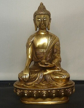 Тибетская тибетская буддийская Бронзовая статуя Будды Шакьямуни 2024 - купить недорого