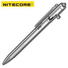 Nova nitecore ntp30 bolt ação caneta tática auto-defesa ferramentas de liga de titânio ergonomicamente tungstênio aço afilado ponta 2024 - compre barato