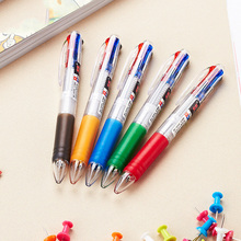 1 PCS New Transparent Plastic 4 Ink Color Creative Ball-Point Pen Ballpoint Pen Office Business Ball Pen Student Gift Pen 2024 - compre barato