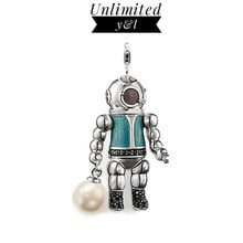 Blue Diver with Pearl Ball Pendants Silver Fashion Aquanaut Jewelry Accessories for Women Men Fit Link Chain Necklace Gifts 2024 - buy cheap