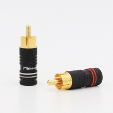 High quality 24K Gold plated Hi-End RCA plug connector 2024 - buy cheap