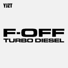 YJZT 13,2 см * 3 см F-OFF турбо автомобиль с дизельным двигателем Стикеры виниловые наклейки в виде Фотообоев c переводными картинками черный/серебристый C3-1031 2024 - купить недорого