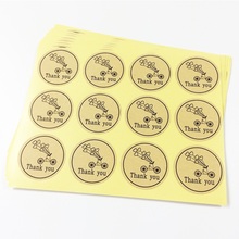 1000 Pcs/lot Round Kraft Paper Seal Sticker Bicycle Heart Holiday Thank You Stickers Packaging Label Material Supplies 2024 - buy cheap
