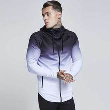 Long Sleeve Men's Running Fitness T-shirt With Hat Zipper Quick Dry Sport Shirt Men Sport Top Compression Gym Clothing WO04 2024 - buy cheap