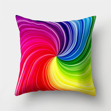 2018 creative rainbow colour cushion cover 3d magic throw pillowcases home decorative pillow covers home textile cojine almofada 2024 - buy cheap