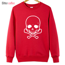 Autumn and Winter Hot Sale Cotton Fabric Hip Hop Hoodies Men Fashion Cute Skull Printed Funny Custom Hoodies Man Plus size 2024 - buy cheap