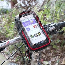 Funda de teléfono móvil Universal para bicicleta y motocicleta, cubierta impermeable con visera de sol y soporte de montaje del manillar, color negro 2024 - compra barato