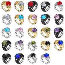 Кольцо женское обручальное с овальным кристаллом, обручальное кольцо большого размера цвета серебро/золото, светильник на лето 2024 - купить недорого