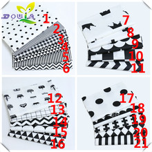 Black and white cloth retro crown Talasite little corrugated printed check coated cotton fabrics of cotton baby group 2024 - buy cheap