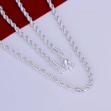 N067 colar de prata 925 com frete grátis, 4mm/20 polegadas, joia, colar de corrente masculina 2024 - compre barato