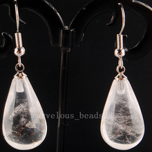 Free shipping Fashion Jewelry  White Crystal Round Water Drop Bead Dangle Earring MC4139 2024 - buy cheap