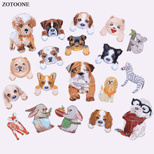 Zotoone bonito chihuahua shiba cão remendo ferro no remendo para roupas do bebê remendos mochila decoração pequeno coelho gato aplique e 2024 - compre barato