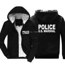 New Fashion Casual Men Thicken Hoodie Police U.s. Marshal Sweatshirt Cool Hoody Coat Jacket Tops Harajuku Streetwear 2024 - buy cheap