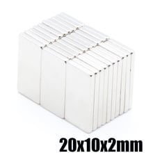 100pcs 20x10x2 mm N35 neodymium magnets super strong 20 * 10 * 2 mm strong rare earth process magnet screen window curtain 2022 - buy cheap