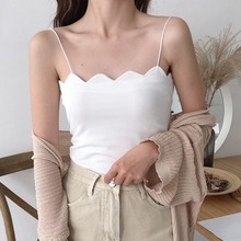 Women Crop Top Sleeveless Lacework Sexy Slim Summer Camis Strap Knitted Camisole 2024 - buy cheap