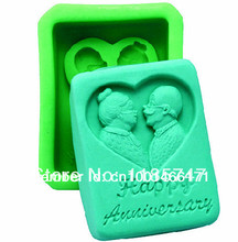 2014 popular DIY handmade silicone soap mold/candle mold/fondant mold /heart shaped soap mold 2024 - buy cheap