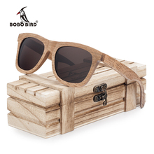Мужские солнцезащитные очки с деревянными дужками BOBO BIRD, поляризационные солнцезащитные очки ручной работы для мужчин и женщин, подарки для друзей, Прямая поставка 2024 - купить недорого