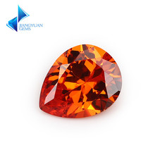JYGMES  Pear Shape 5A Orange CZ Stone 2x3-13x18mm Synthetic Gems Cubic Zirconia For Jewelry 2024 - buy cheap