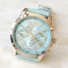 Geneva-Reloj de pulsera de cuero para Mujer, accesorio de marca a la moda, de cuarzo, barato, envío directo 2024 - compra barato