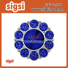 high quality blue crystal fashion acrylic rhinestone button for decoration 2024 - buy cheap