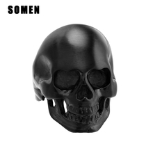 Retro Style Smooth Black Steel Skull Ring Gothic Men's Biker Stainless Steel Ring Punk Rock Cool Man Finger Rings Male Jewelry 2024 - buy cheap