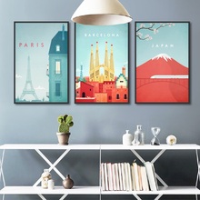 Nordic Poster World Famous Scenery Wall Pictures Canvas Art Posters and Prints Home Decoration Living Room Modular Painting 2024 - buy cheap