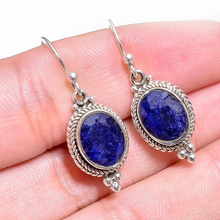 YWOSPX Vintage Blue AAA Zircon Silver Dangle Earrings for Women Crystal Jewelry Wedding Statement Drop Earing Engagement Brincos 2024 - buy cheap