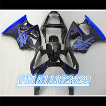 Dor-kit de carenagem de alta qualidade para kawasaki zx6r 2009-2015, ninja 2000, chamas azuis, preto, quente, injeção, 00, 01, 02, d 2024 - compre barato