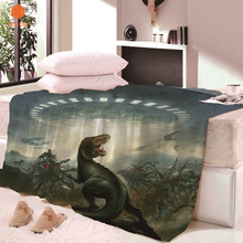 Nap Blanket  Super Soft  Cartoon Dinosaur Velvet Plush Bedspreads For Children BeachTowel Throw Travel Autumn  CB70 2024 - buy cheap