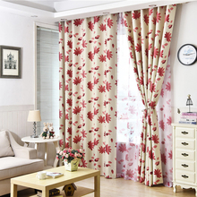 American Style Print Red Maple Leaf Curtains for Bedroom Blackout Window Treatments Tulle for Living Room Sheer Roman Blind 2024 - buy cheap