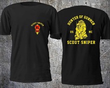 Novo caçador de gunmen scout sniper usmc t camisa tamanho S-4XL t camisa casual roupas masculinas 2024 - compre barato