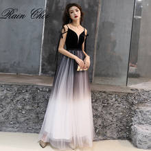 Formal Evening Dresses 2022 V Neck Lace Up Back Wedding Party Prom Gown Sexy Long Evening Dress 2024 - buy cheap