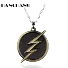 Vintage Lightning Logo Necklace for Women Men Creative Jewelry Metal Pendants Necklaces with Long Link Chain 2024 - buy cheap