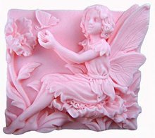 2.7" Fairy Flowers Play with Butterfly 50185 Craft Art Silicone Soap mold Craft Molds DIY 2024 - buy cheap