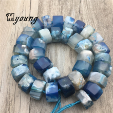 Natural Blue Cherry Agates Wheel Nugget Beads,Sakura Agates Chic Space Beads,Cylindrical Loose Beads  MY1903 2024 - buy cheap