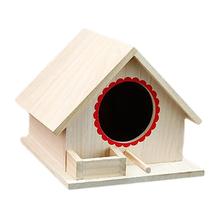 Wooden Birdhouse Small Outdoor Garden Parrot Bird Nest Wooden Bird House Bird Cage Pet Supplies 2024 - buy cheap