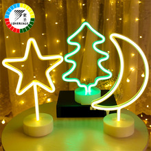 Coversage Night Light 3D Decorative Battery Novel Decorative Bedroom Table Lamp Christmas Tree Battery Powered Lights Decoration 2024 - buy cheap